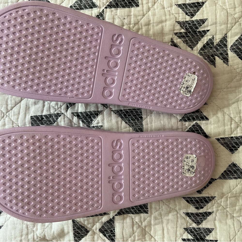 Adidas lavender and silver Slide Sandals - Picture 3 of 3